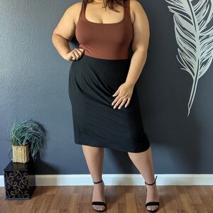 Sejour Black Midi Skirt